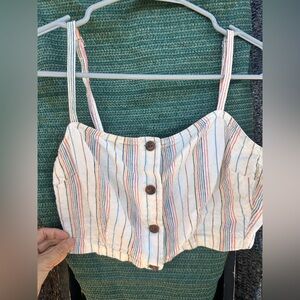 Outerknown Multicolor Striped Crop Top